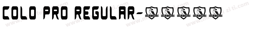 Colo Pro Regular字体转换